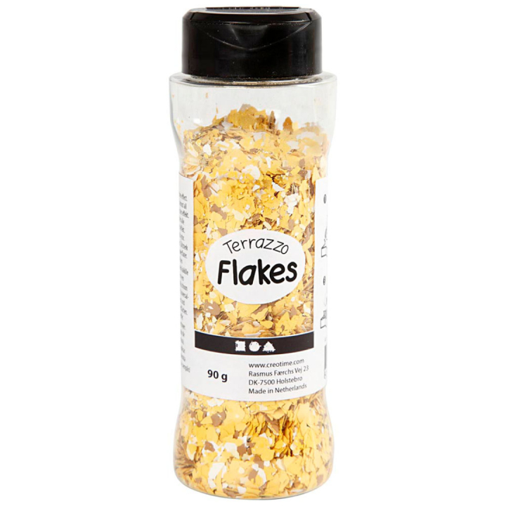 Terrazzo Flakes 90g Keltainen ryhmässä Askartelu ja Harrastus / Askartelu / Tee se itse @ Pen Store (130769)