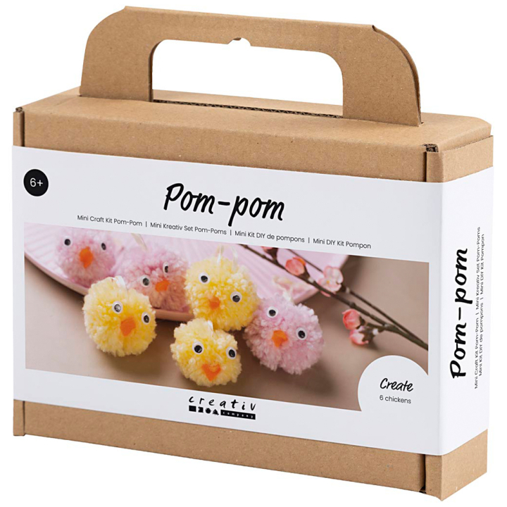 Mini DIY-kit Pompom-kananpojat ryhmässä Askartelu ja Harrastus / Lomat ja vuodenajat / Pääsiäisakartelu @ Pen Store (130809)