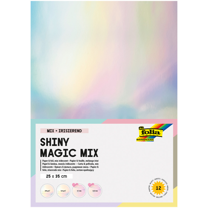 Värinvaihtopaperi Shiny Magic Mix 12 Arkkia  ryhmässä Kids / Hauskaa oppimista / Paperi ja Piirustusalusta Lapsille @ Pen Store (131614)