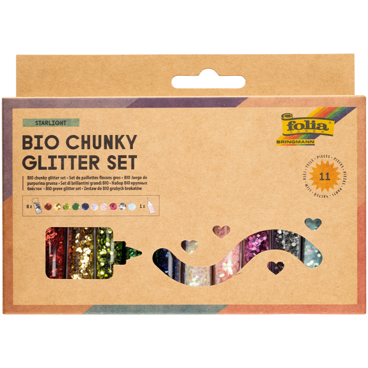 Bio Glitter Flakes 10 kpl ryhmässä Kids / Hauskaa oppimista / Glitteriä ja paljetteja  @ Pen Store (131641)