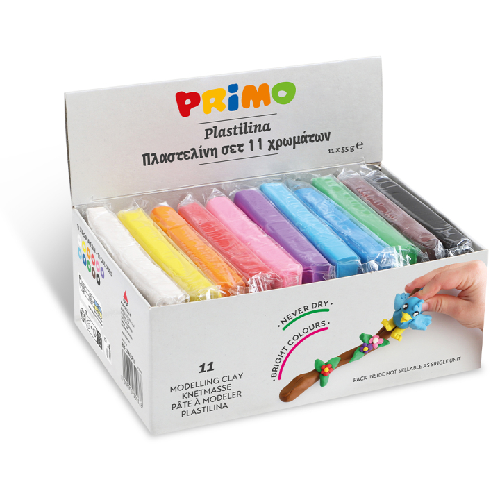 Plastilina Muovailumassa 11 kpl Start 55 g ryhmässä Kids / Lasten askartelu ja värit / Muovailuvaha lapsille / Muovailuvaha @ Pen Store (132154)