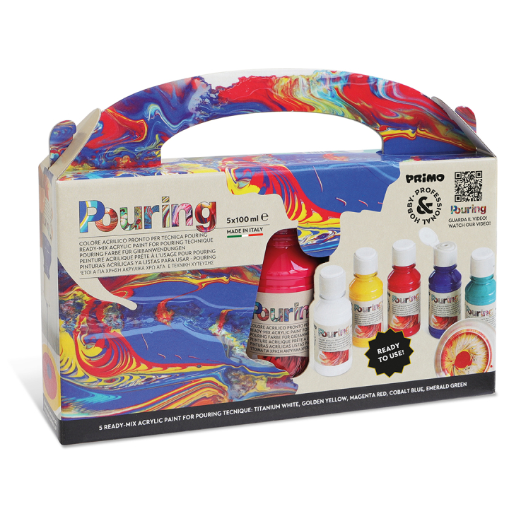 Pouring-kit Acrylic 5x100ml ryhmässä Askartelu ja Harrastus / Värit / Askartelumaalit @ Pen Store (132196)