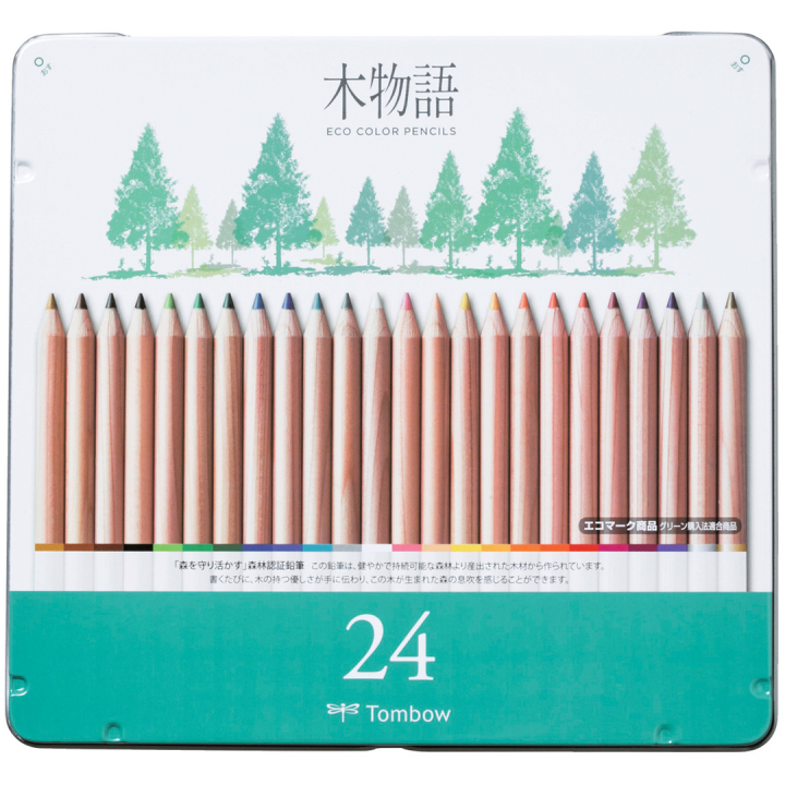 Ki-Monogatari Eco Värikynät 24-setti Set of 24 ryhmässä Kynät / Taiteilijakynät / Värikynät @ Pen Store (132716)