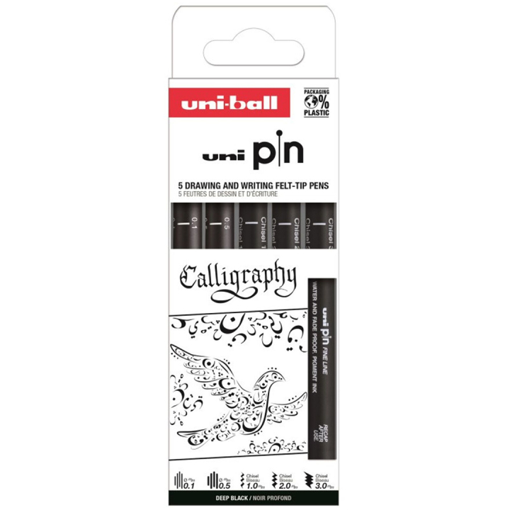 Pin Fineliner 5-setti Calligraphy ryhmässä Askartelu ja Harrastus / Kalligrafia / Kalligrafiakynät @ Pen Store (132724)