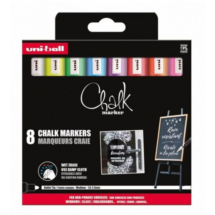 Chalk Marker PWE-5M 8-set ryhmässä Kynät / Toimisto ja merkkaus / Merkkauskynät @ Pen Store (132738)