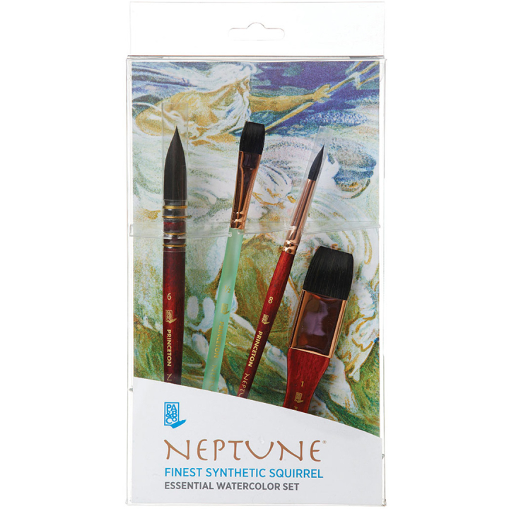 Neptune Synthetic brush Professionnel 4-set ryhmässä Taiteilijatarvikkeet / Siveltimet / Akvarellisiveltimet @ Pen Store (132785)