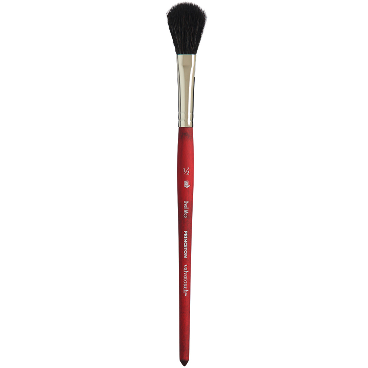 Velvetouch Syntettiharja lyhyt varsi Oval Mop St 1/2 ryhmässä Taiteilijatarvikkeet / Siveltimet / Akryylisiveltimet @ Pen Store (132843)