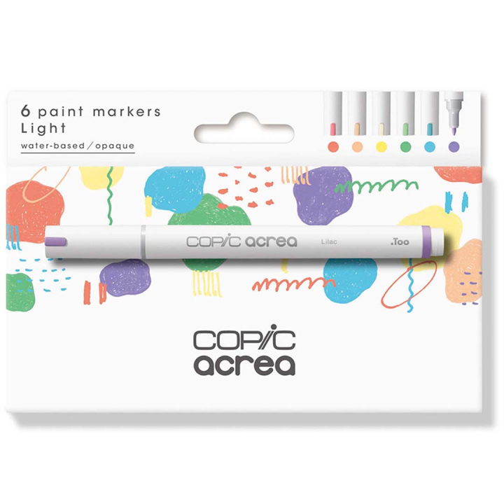 Acrea Paint Marker 6-setti Light Colours ryhmässä Kynät / Taiteilijakynät / Maalitussit @ Pen Store (133047)