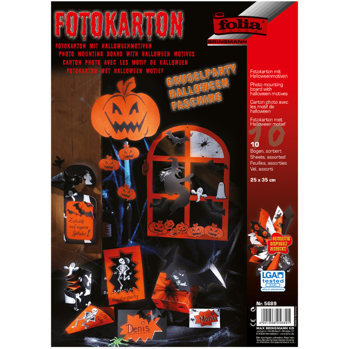 Kuvioblokki Halloween 300g/m² 25x35cm ryhmässä Askartelu ja Harrastus / Lomat ja vuodenajat / Halloween @ Pen Store (133087)