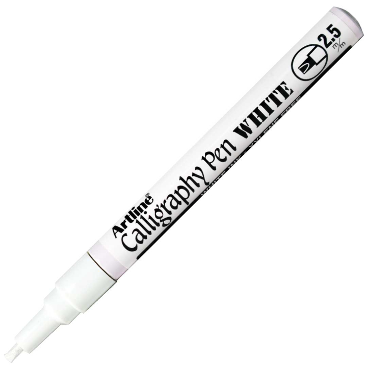 Calligraphy Pen White 2.5 mm ryhmässä Askartelu ja Harrastus / Kalligrafia / Kalligrafiakynät @ Pen Store (133147)