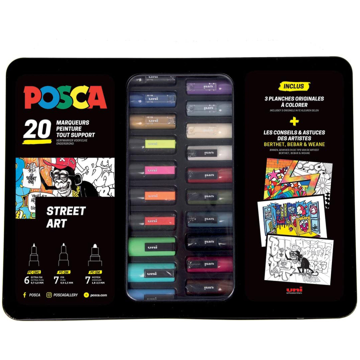 Posca Street Art 20-setti ryhmässä Kynät / Taiteilijakynät / Akryylitussit @ Pen Store (133848)