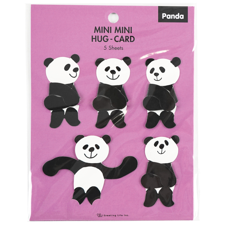 Minikortit Panda 5 kpl ryhmässä Askartelu ja Harrastus / Lomat ja vuodenajat / Kortit ja kirjekuoret @ Pen Store (134504)