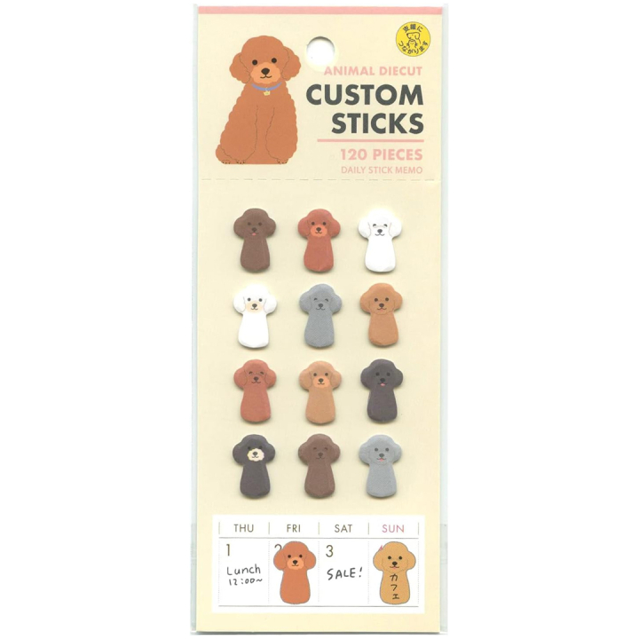 Stickers Toy Poodle 120 kpl ryhmässä Askartelu ja Harrastus / Askartelu / Stickers @ Pen Store (134512)