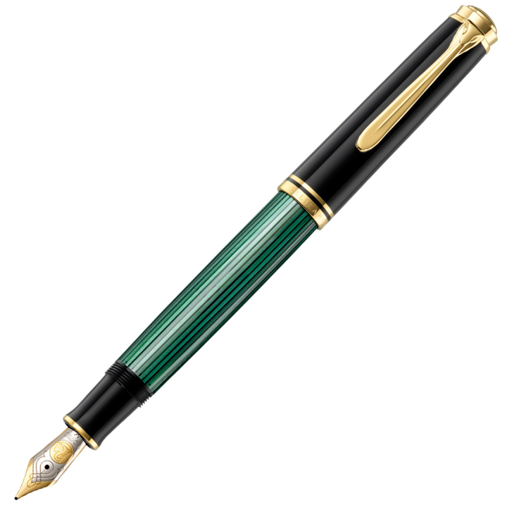 Souverän M800 Täytekynä Black/Green ryhmässä Kynät / Fine Writing / Täytekynät @ Pen Store (134754_r)