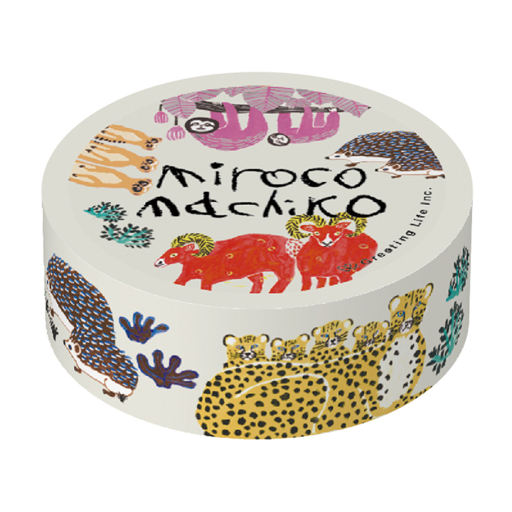 Washi-tape Miroco Machiko Animal Family ryhmässä Askartelu ja Harrastus / Harrastustarvikkeet / Washiteipit @ Pen Store (134801)