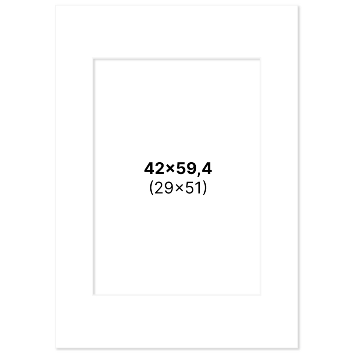 Passepartout Valkoinen 42x59,4 cm A2 ryhmässä Askartelu ja Harrastus / Järjestää / Kehykset / Passepartout @ Pen Store (135111)
