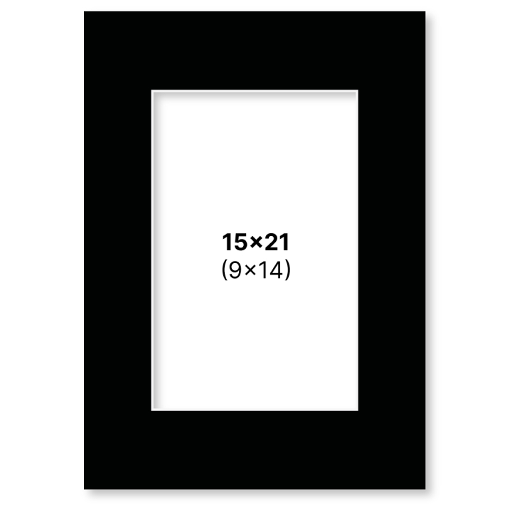 Passepartout Musta 15x21 cm ryhmässä Askartelu ja Harrastus / Järjestää / Kehykset / Passepartout @ Pen Store (135115)