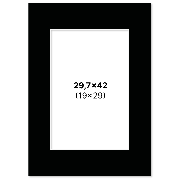 Passepartout Musta 29,7x42 cm A3 ryhmässä Askartelu ja Harrastus / Järjestää / Kehykset / Passepartout @ Pen Store (135121)