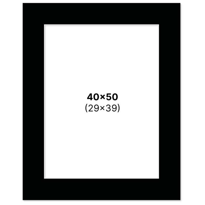 Passepartout Musta 40x50 cm ryhmässä Askartelu ja Harrastus / Järjestää / Kehykset / Passepartout @ Pen Store (135122)