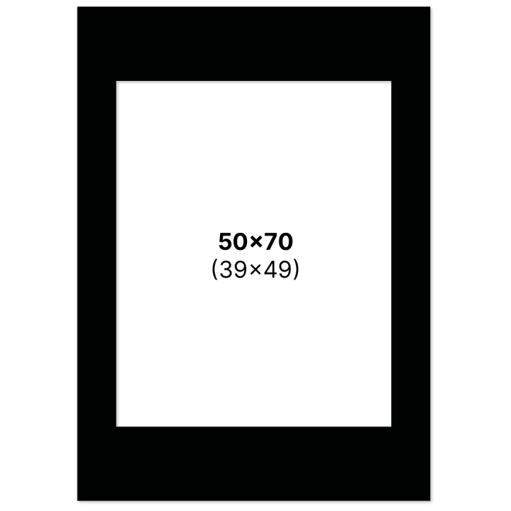 Passepartout Musta 50x70 cm ryhmässä Askartelu ja Harrastus / Järjestää / Kehykset / Passepartout @ Pen Store (135124)