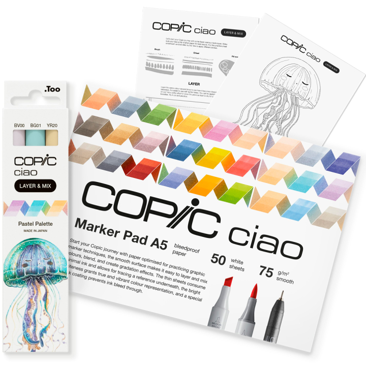 Ciao Layer & Mix 2D Starter Set Pastel ryhmässä Kynät / Taiteilijakynät / Maalitussit @ Pen Store (135132)