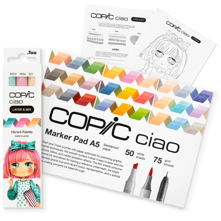 Ciao Layer & Mix Manga Starter Set Vibrant ryhmässä Kynät / Taiteilijakynät / Maalitussit @ Pen Store (135138)