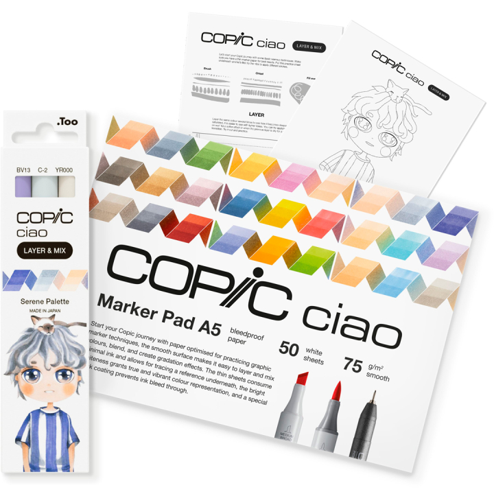 Ciao Layer & Mix Manga Starter Set Serene ryhmässä Kynät / Taiteilijakynät / Maalitussit @ Pen Store (135141)