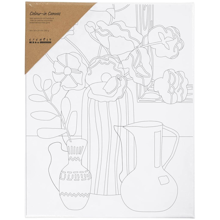 Printtikuvioitu maalauspohja 24x30cm 360g Kukkainen asetelma ryhmässä Taiteilijatarvikkeet / Ateljee / Maalauspohjat / Maalauspohja akryylimaali @ Pen Store (135414)