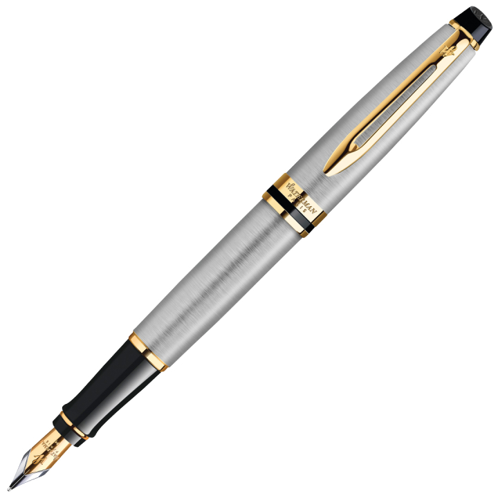 Expert Steel/Gold Täytekynä ryhmässä Kynät / Fine Writing / Täytekynät @ Pen Store (135459_r)