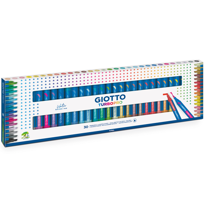 Turbo Pro Dual Tip Marker Pen 30-setti ryhmässä Kynät / Taiteilijakynät / Akvarellimarkers @ Pen Store (135468)