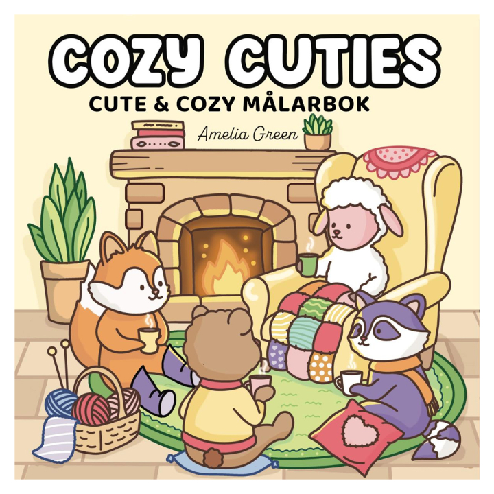 Cozy Cuties : Cute & Cozy målarbok ryhmässä Askartelu ja Harrastus / Kirjat / Lasten värityskirjat @ Pen Store (135547)
