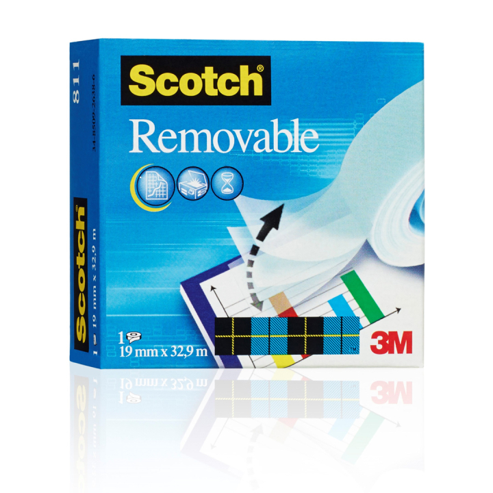 Scotch Nauha 811 Irrotettava 19 mm x 33 m ryhmässä Askartelu ja Harrastus / Harrastustarvikkeet / Teippi @ Pen Store (135565)