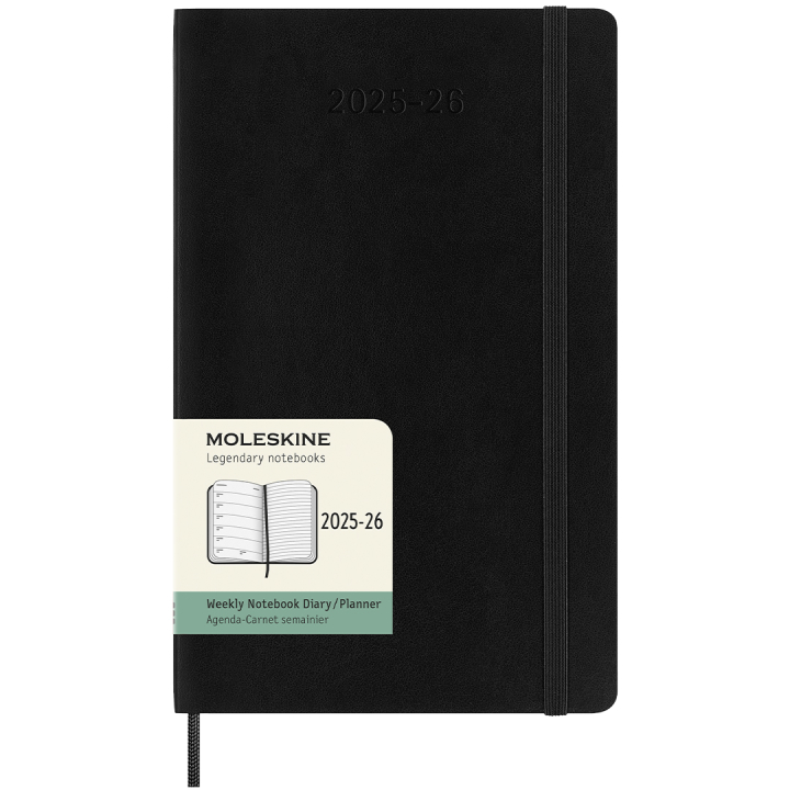 Kalenteri 18M WeekNote Soft Cover Large Black ryhmässä Paperit ja Lehtiöt / Kalenterit / 18 kk kalenterit @ Pen Store (135588)