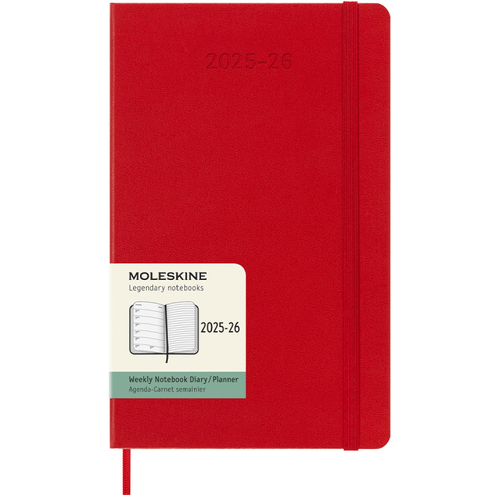 Kalenteri 18M WeekNote Hard Cover Large Red ryhmässä Paperit ja Lehtiöt / Kalenterit / 18 kk kalenterit @ Pen Store (135602)