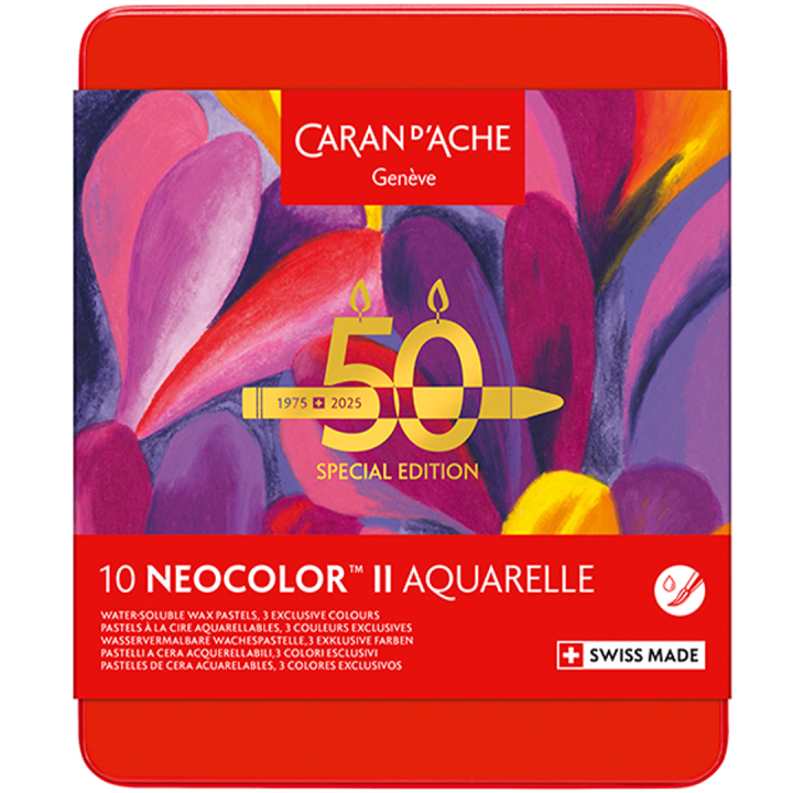 Neocolor II Aquarelle 50 Years Pop 10-sarja ryhmässä Taiteilijatarvikkeet / Taiteilijavärit / Pastellivärit / Vahapastellit @ Pen Store (135630)