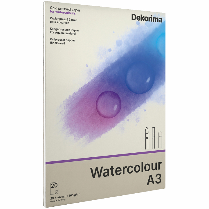 Watercolour Pad 165g A3 ryhmässä Paperit ja Lehtiöt / Taiteilijalehtiöt / Akvarellipaperit @ Pen Store (135677)
