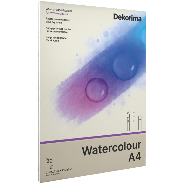Watercolour Pad 165g A4 ryhmässä Paperit ja Lehtiöt / Taiteilijalehtiöt / Akvarellipaperit @ Pen Store (135678)