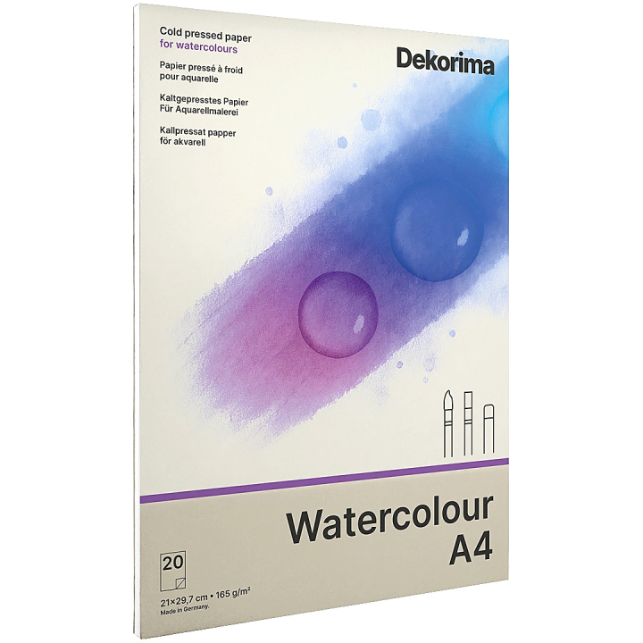 Watercolour Pad 165g A4 ryhmässä Paperit ja Lehtiöt / Taiteilijalehtiöt / Akvarellipaperit @ Pen Store (135678)