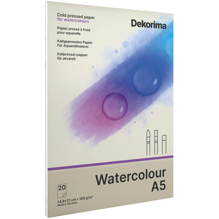 Watercolour Pad 165g A5 ryhmässä Paperit ja Lehtiöt / Taiteilijalehtiöt / Akvarellipaperit @ Pen Store (135679)
