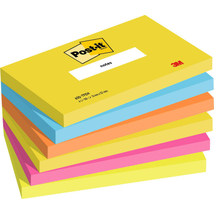 Post-it Super Sticky 76x127 Värisekoitus Energetic 6-pakkaus ryhmässä Paperit ja Lehtiöt / Kirjoitus ja muistiinpanot / Post-it ja muistilaput @ Pen Store (135711)