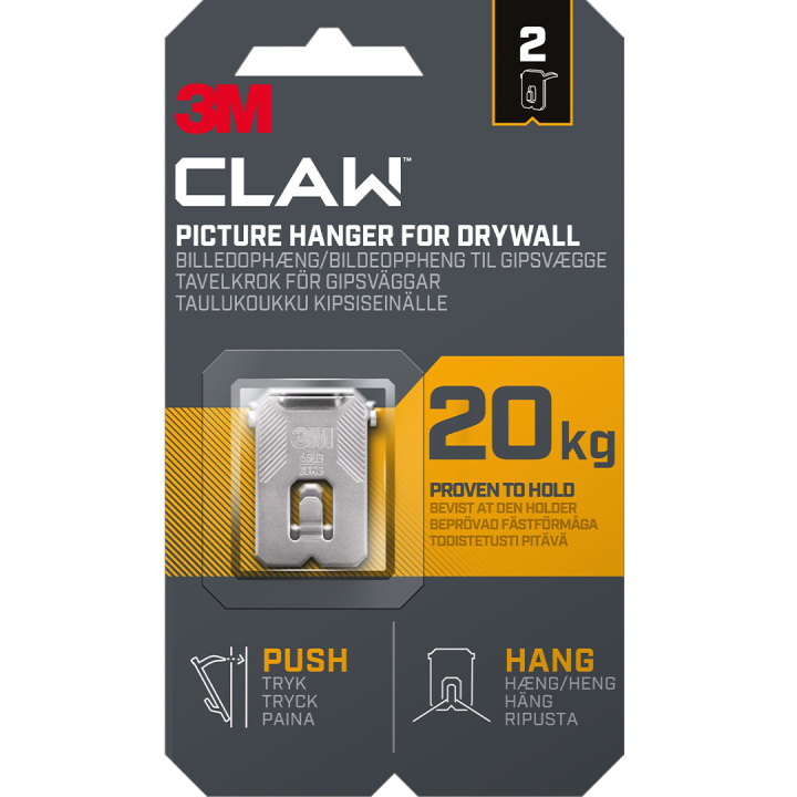Claw Kehyskoukut kipsiseinälle 20 kg 2 kpl ryhmässä Askartelu ja Harrastus / Järjestää / Kehykset / Taulunripustus @ Pen Store (135737)