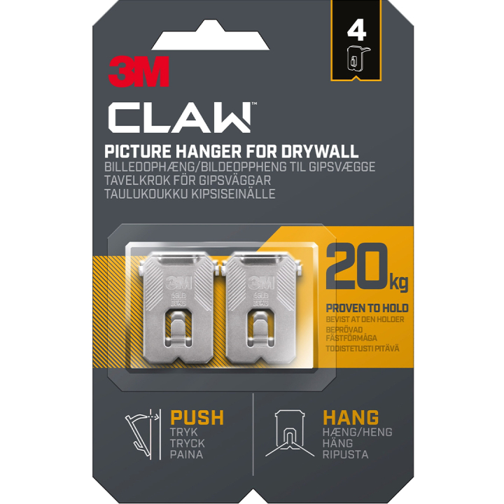 Claw Kehyskoukut kipsiseinälle 20 kg 4 kpl ryhmässä Askartelu ja Harrastus / Järjestää / Kehykset / Taulunripustus @ Pen Store (135738)