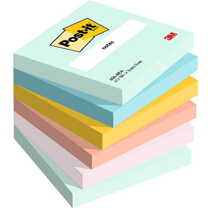 Post-it 76x76 Värisekoitus Beachside 6-pakkaus ryhmässä Paperit ja Lehtiöt / Kirjoitus ja muistiinpanot / Post-it ja muistilaput @ Pen Store (135853)