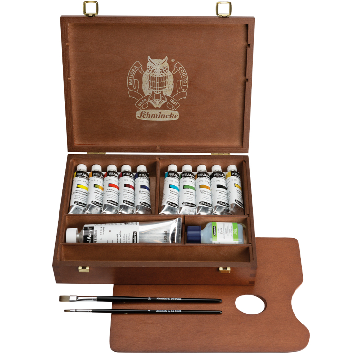 PRIMAcryl Akryyliväri Wooden Box set ryhmässä Taiteilijatarvikkeet / Taiteilijavärit / Akryylivärit @ Pen Store (136014)