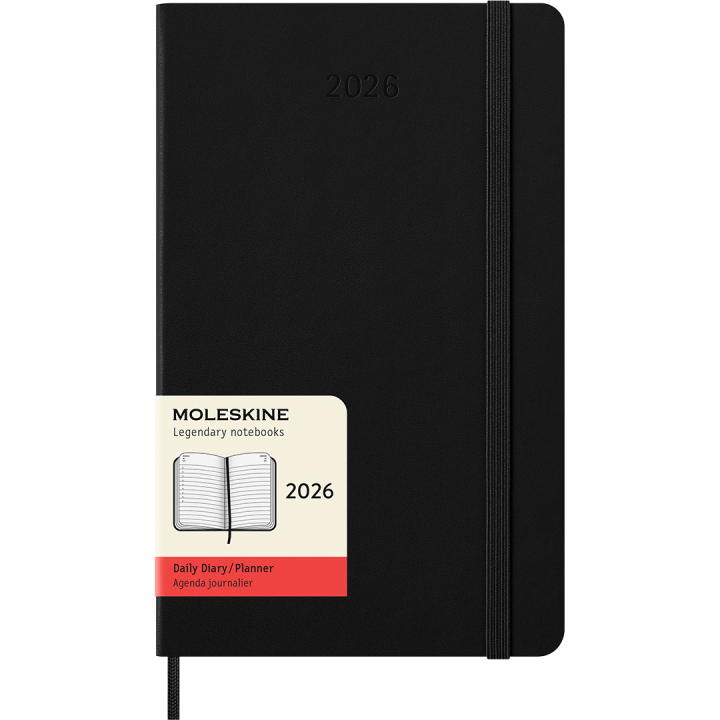 Kalenteri 12M Daily 2026 Hardcover Large Black ryhmässä Paperit ja Lehtiöt / Kalenterit / 12 kk kalenterit @ Pen Store (136081)