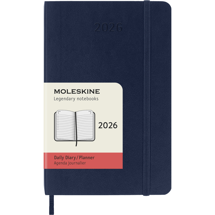 Kalenteri 12M Daily 2026 Softcover Pocket Sapphire Blue ryhmässä Paperit ja Lehtiöt / Kalenterit / 12 kk kalenterit @ Pen Store (136096)