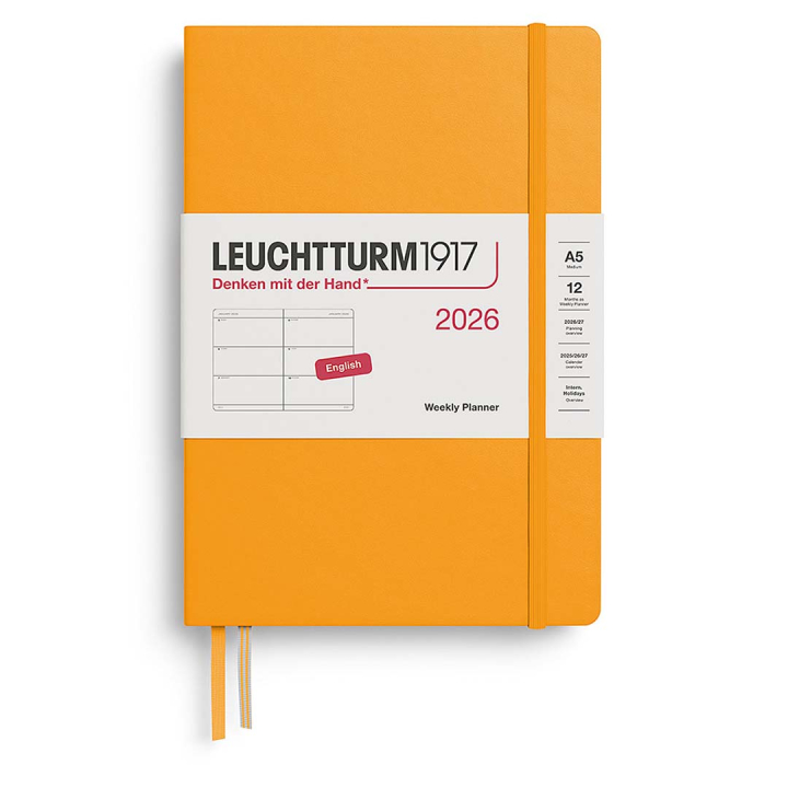 Kalenteri Weekly Planner 2026 A5 Rising Sun ryhmässä Paperit ja Lehtiöt / Kalenterit / 12 kk kalenterit @ Pen Store (136254)