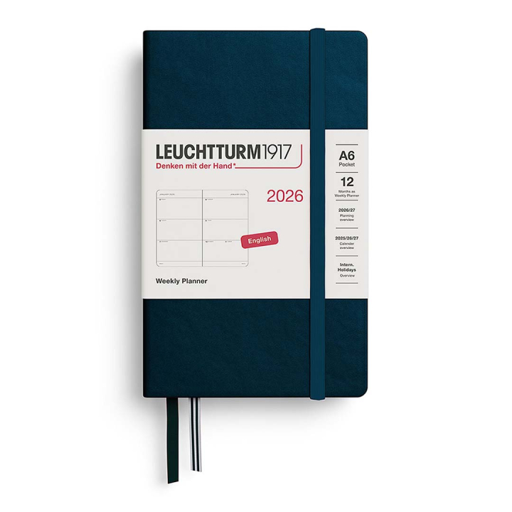 Kalenteri Weekly Planner 2026 A6 Deep Sea ryhmässä Paperit ja Lehtiöt / Kalenterit / 12 kk kalenterit @ Pen Store (136265)