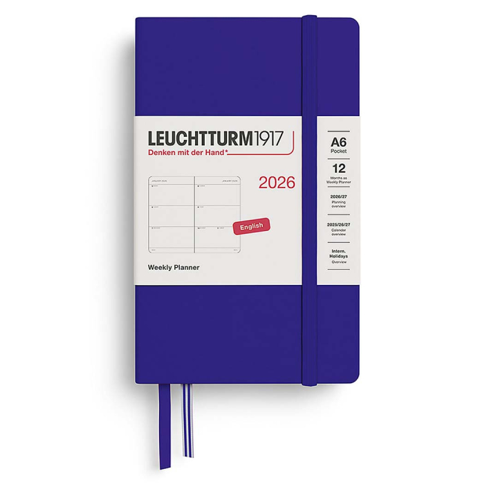 Kalenteri Weekly Planner 2026 A6 Ink ryhmässä Paperit ja Lehtiöt / Kalenterit / 12 kk kalenterit @ Pen Store (136266)