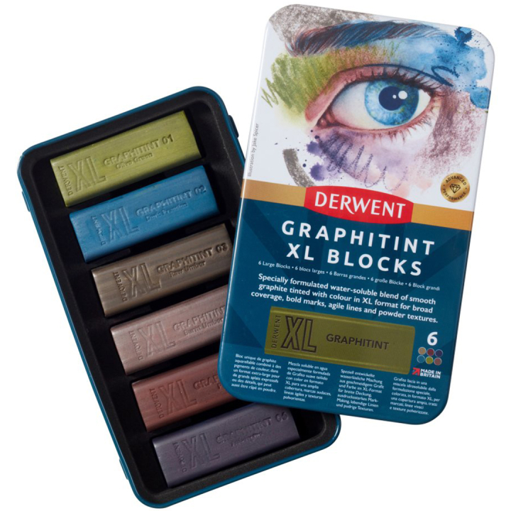 Graphitint XL Blocks Tin 6-setti ryhmässä Taiteilijatarvikkeet / Liidut ja lyijyt / Grafiitti ja lyijyt @ Pen Store (136638)